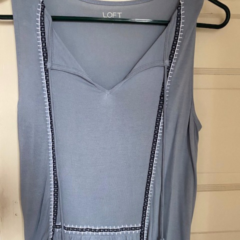 Slate Blue Loft Sleeveless Top